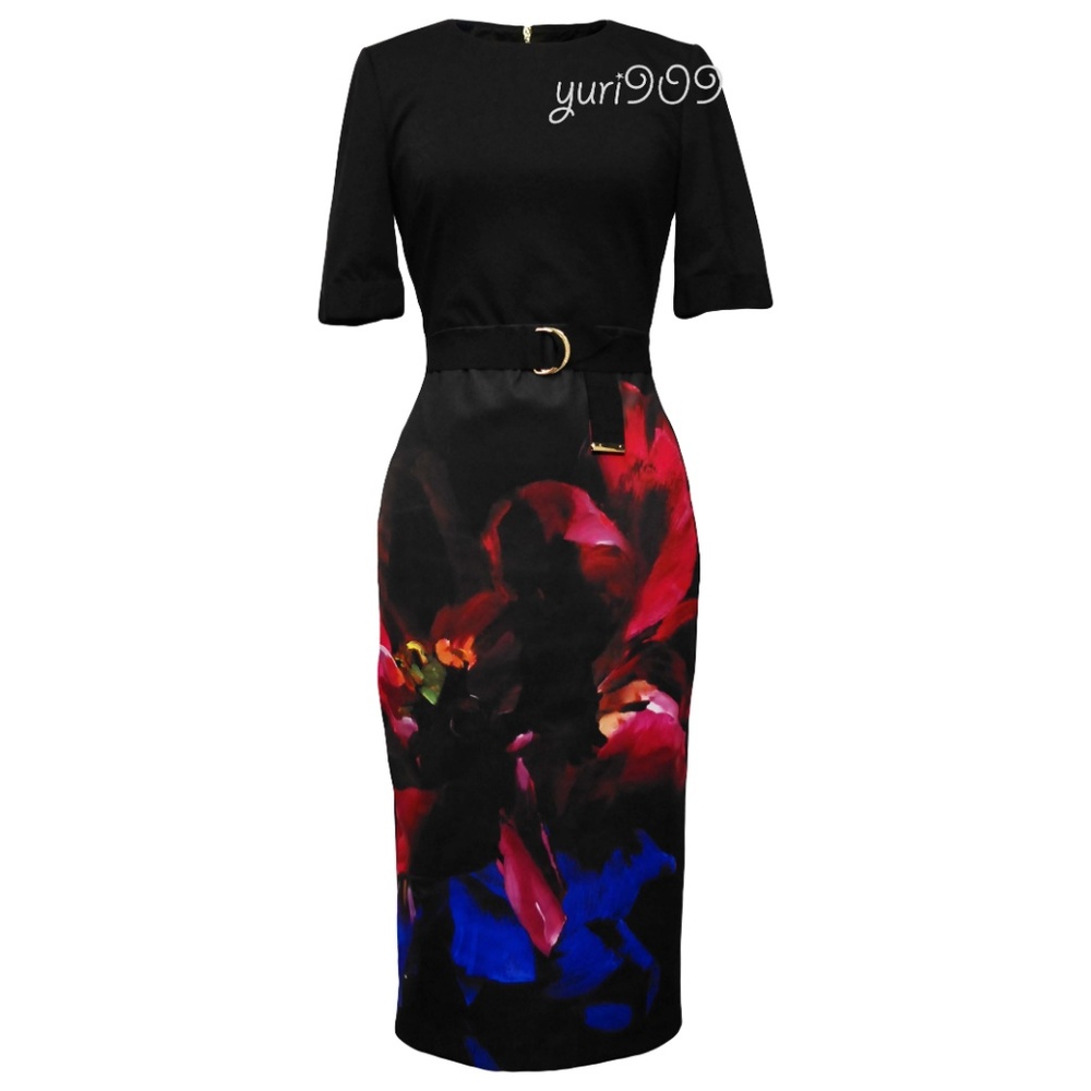 Ted Baker Alaxane Impressionist Body-Con Dress